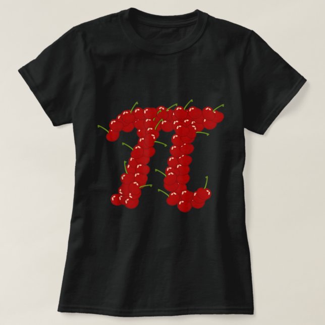Camiseta Cherry Funny Pi Day Pie (Frente do Design)
