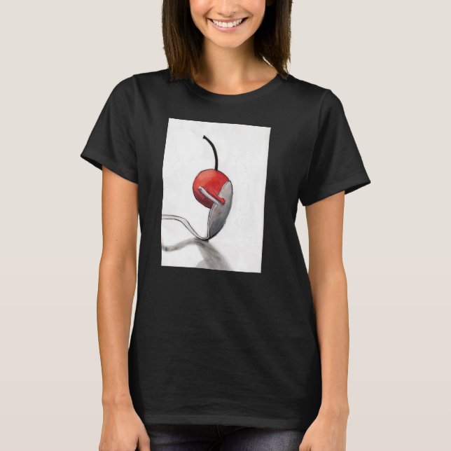 Camiseta Cherry Spoon Hug Black t-shirt menor (Frente)