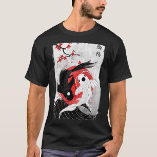 Camiseta Chersom Koi Carp Fish Sakura Japonês