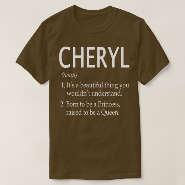 Camiseta Cheryl Name Gift 148 (Frente do Design)