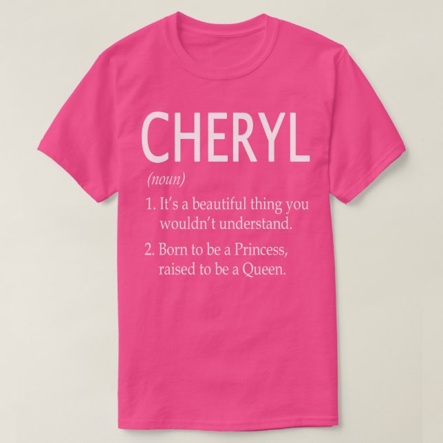 Camiseta Cheryl Name Gift 179 (Frente do Design)