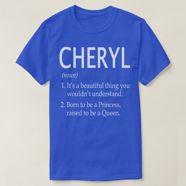 Camiseta Cheryl Name Gift 27 (Frente do Design)
