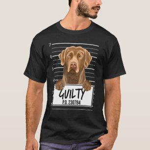 Camiseta Chesapeake Bay Retriever Mugshot Culpado Cachorro