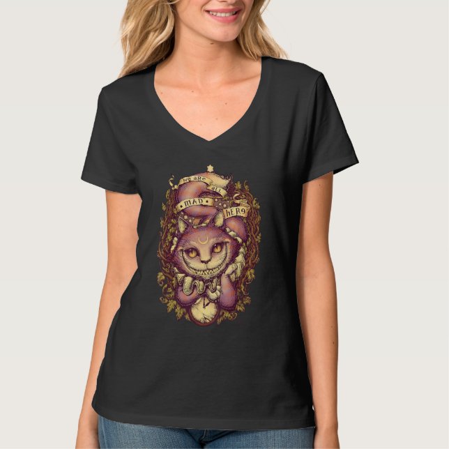 Camiseta Cheshire cat  Alice in Wonderland  by Medusa Dollm (Frente)