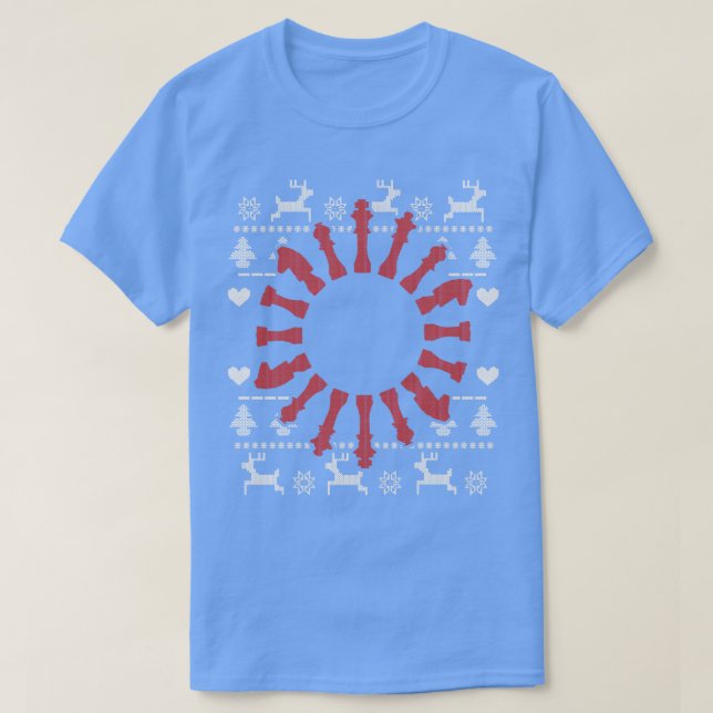Camiseta Chess Chess Pizes Feias Natal Feio 2 (Frente do Design)