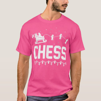 Camiseta Chess Christmas Candy Cane Lover Santa Sleigh Ches