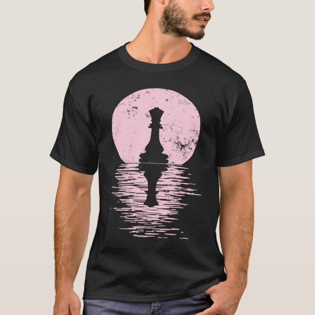 Camiseta Chess Club Game King Queen Horse chess piece men + (Frente)