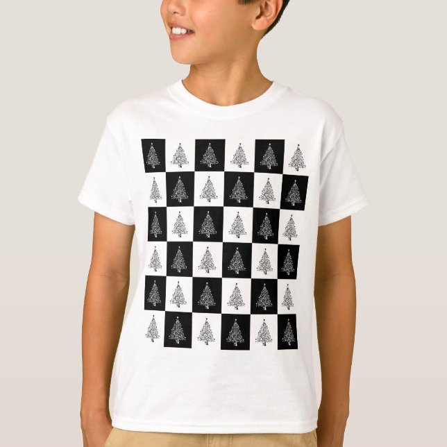 Camiseta Chess de Árvore de Natal (Frente)