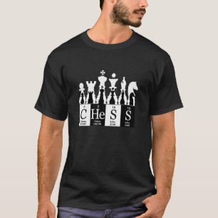 Camiseta Chess Define Elementos de Mesa Periódicos Crianças