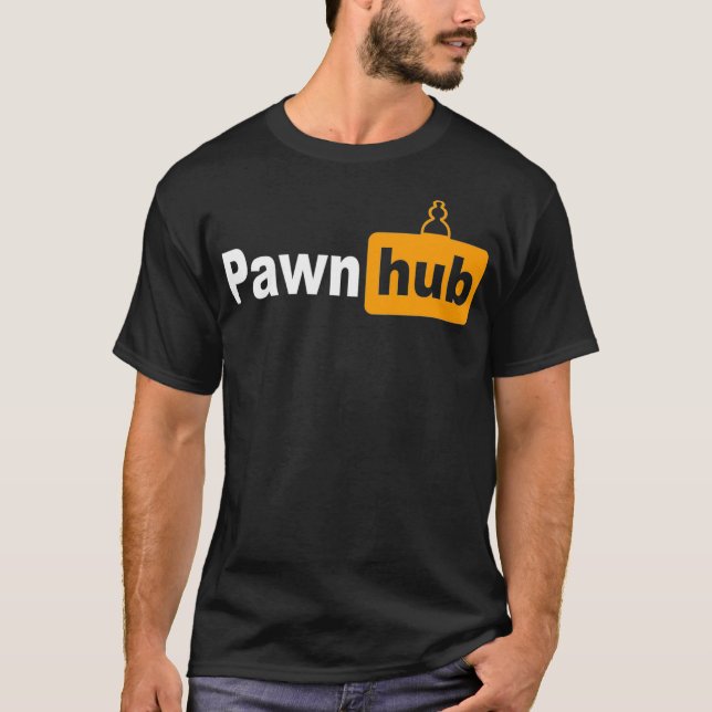 Camiseta Chess Engraçado do PawnHub para Homens (Frente)