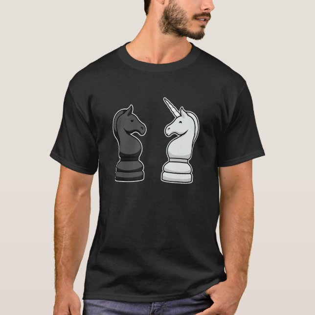 Camiseta Chess Figure Chessboard I Horse Springer Unicorn (Frente)