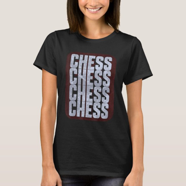 Camiseta Chess Font Block 3D Script Chess is Strategy (Frente)