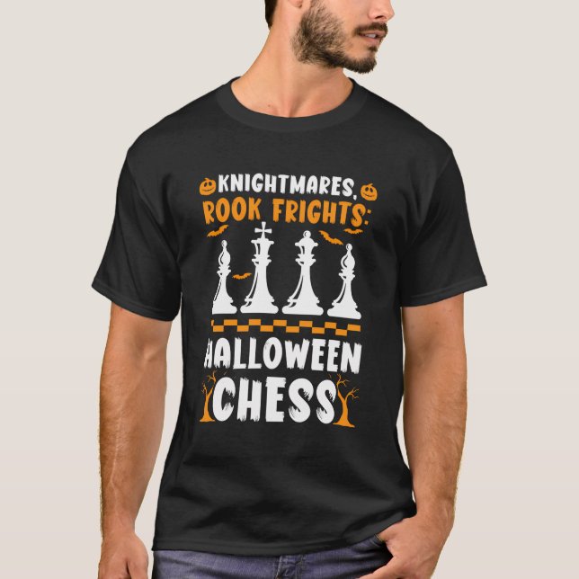 Camiseta Chess Halloween Trick Ou Treine Chess Player (Frente)