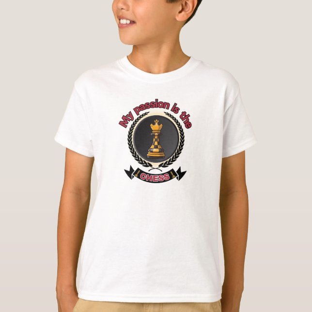 Camiseta Chess King Laurel Crown Passion Strategy Power (Frente)