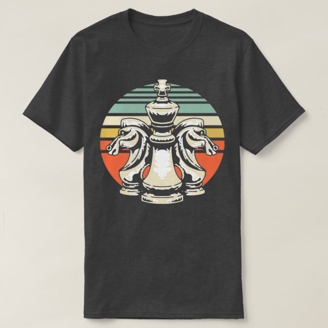Camiseta Chess Knight Chess Conselho Chess Chess Piece Engr (Frente do Design)