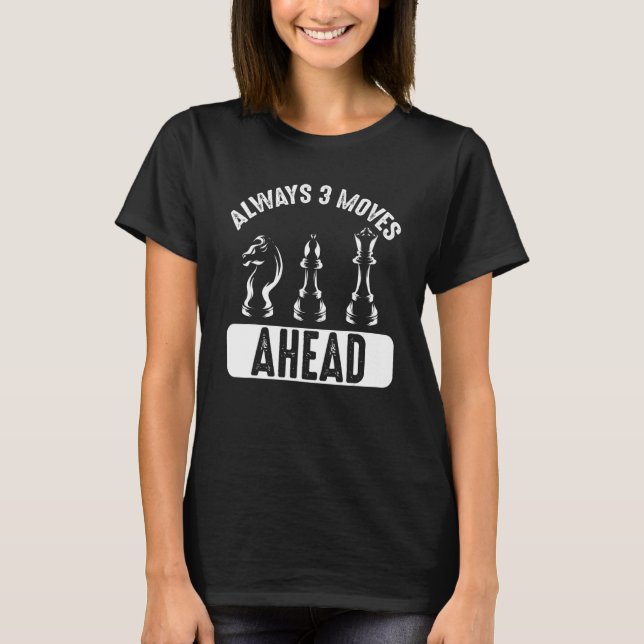Camiseta Chess Knight Sempre 3 se move à frente do jogador  (Frente)