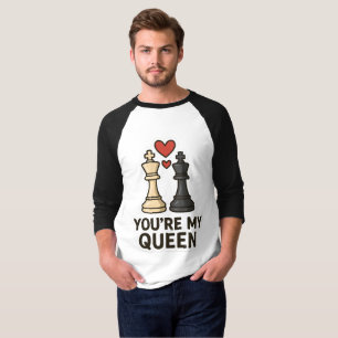 Camiseta Chess Love Sticker - Black & White Kings
