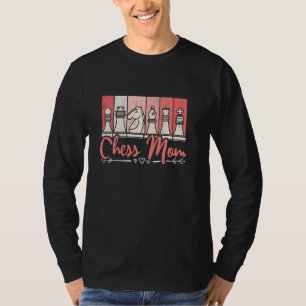 Camiseta Chess Mãe Jogador De Xadrez Dia de as mães Mulhere