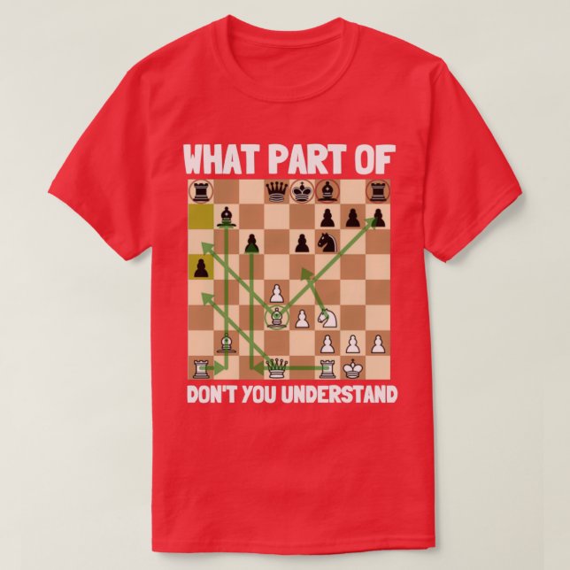 Camiseta Chess Master Chess Club amp 3 Way Chess Game (12) (Frente do Design)