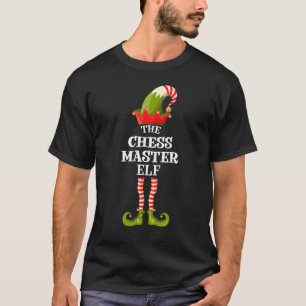Camiseta Chess Master Elf Grupo de Natal Correspondente Fam
