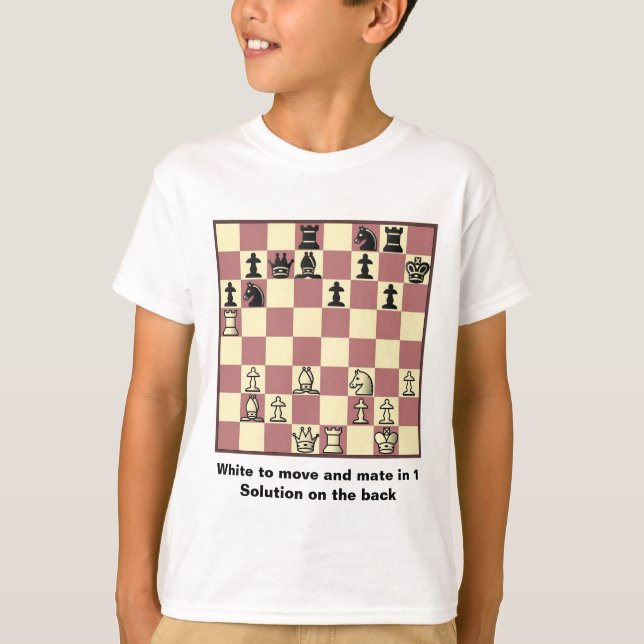 Camiseta Chess Mate Em 1 Quebra-cabeça nº 4 (Frente)