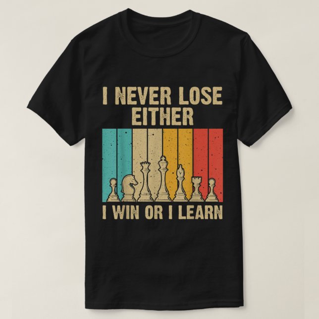 Camiseta Chess Mindset Quote Retro Design (Frente do Design)