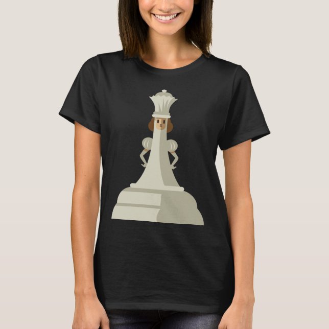 Camiseta Chess Pieces White Queen Children Board Game Set (Frente)
