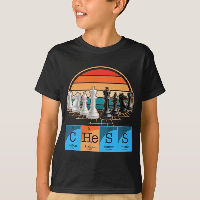 Camiseta Chess Pieds Chemistry Elements Jogo de Conselho in (Frente)