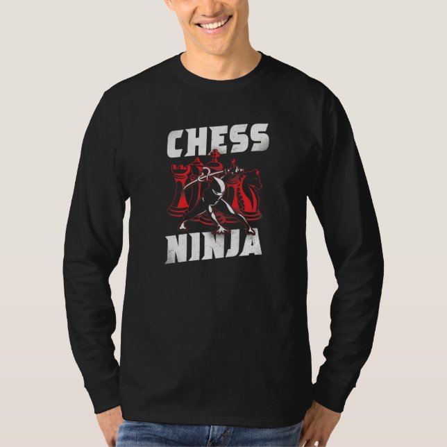 Camiseta Chess Player Chess Piece Vintage Chess Ninja (Frente)