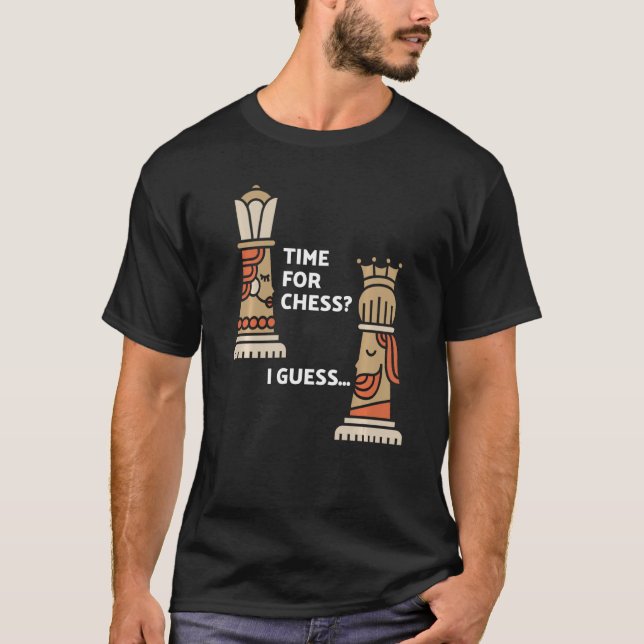 Camiseta Chess Player King & Queen Time Para Xadrez I G (Frente)
