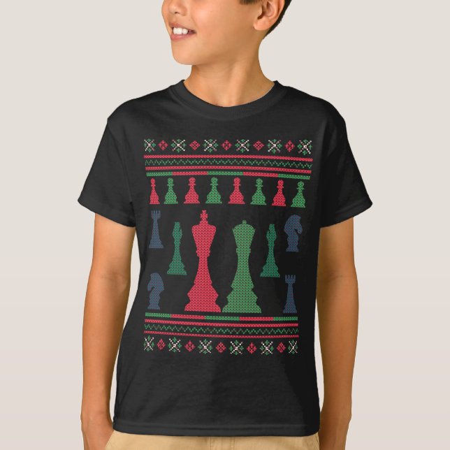 Camiseta Chess Players Feia Christmas Sweater (Frente)