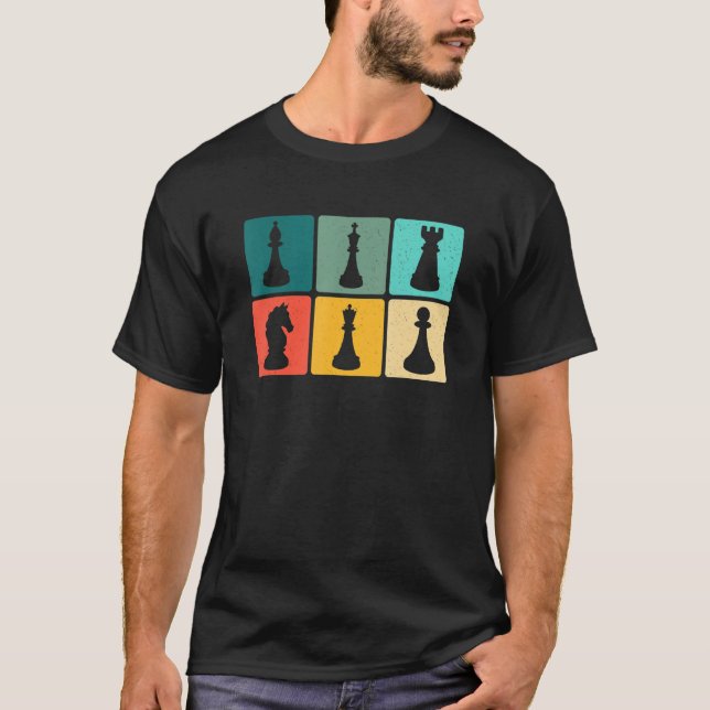 Camiseta Chess Retro Graphic Chess Player Checkmate Board G (Frente)
