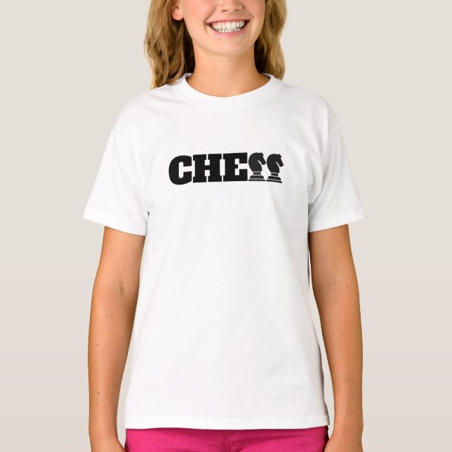 Camiseta Chess Word Black Knights Creative Cleving Game (Frente)