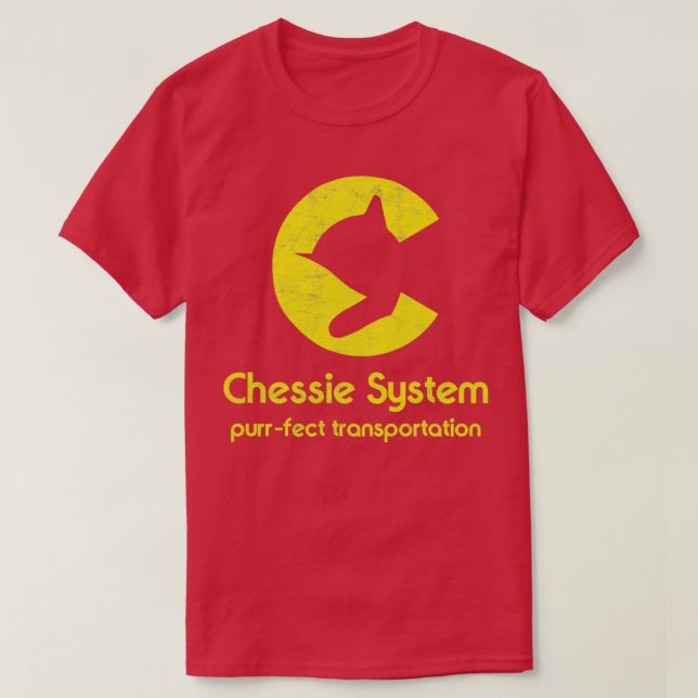Camiseta Chessie System Railroad Purrfect Transportation (Frente do Design)