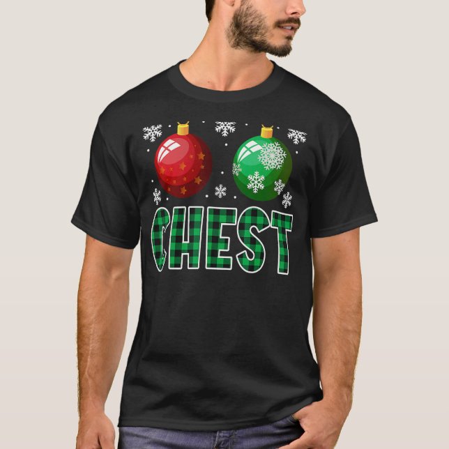 Camiseta Chest Nuts Christmas   Matching Couple Chestnuts (Frente)
