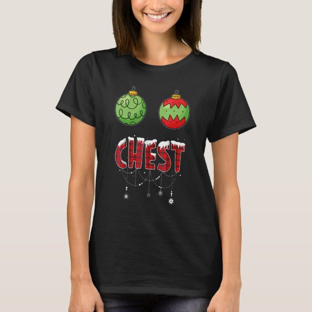 Camiseta Chest Nuts Christmas  Matching Couple Chestnuts (Frente)