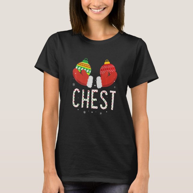 Camiseta Chest Nuts Christmas     Matching Couple Chestnuts (Frente)