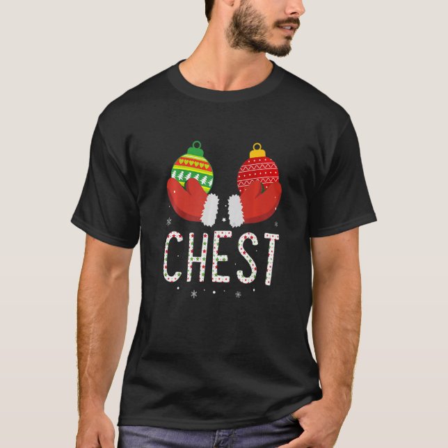 Camiseta Chest Nuts Christmas     Matching Couple Chestnuts (Frente)