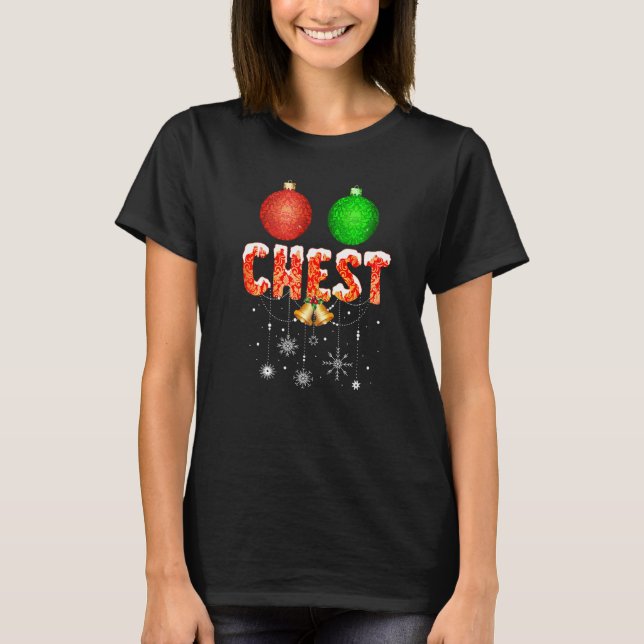 Camiseta Chest Nuts  Christmas  Matching Couple Chestnuts (Frente)