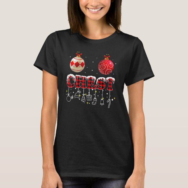 Camiseta Chest Nuts Christmas   Matching Couple Chestnuts 1 (Frente)
