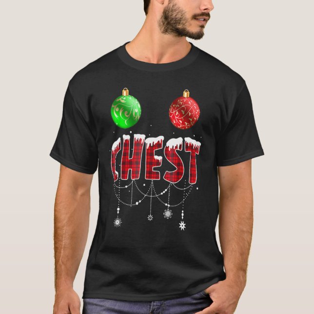 Camiseta Chest Nuts Christmas  Matching Couple Chestnuts 1 (Frente)