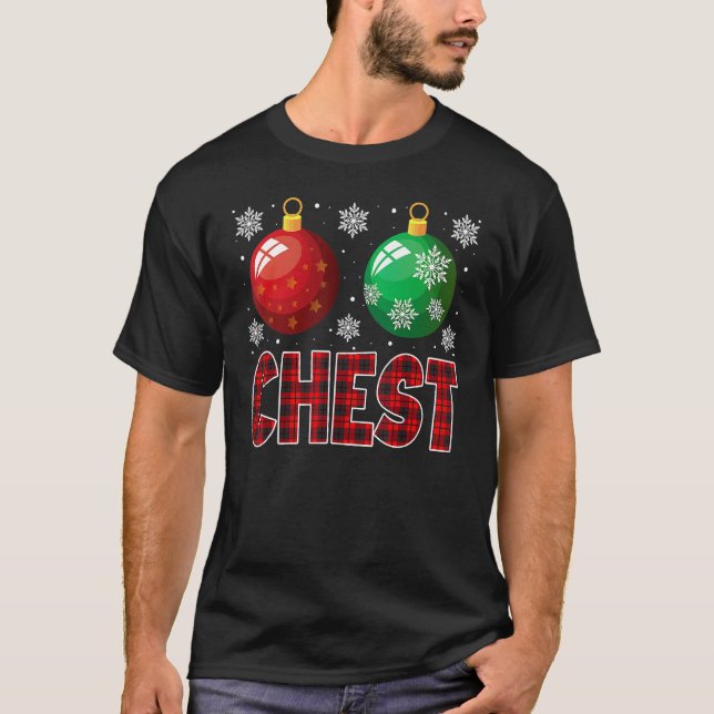 Camiseta Chest Nuts Christmas   Matching Couple Chestnuts 1 (Frente)