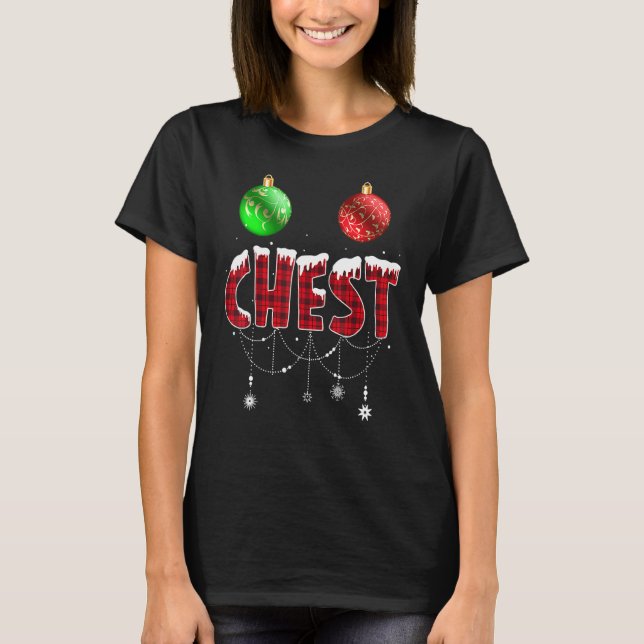 Camiseta Chest Nuts Christmas   Matching Couple Chestnuts 4 (Frente)