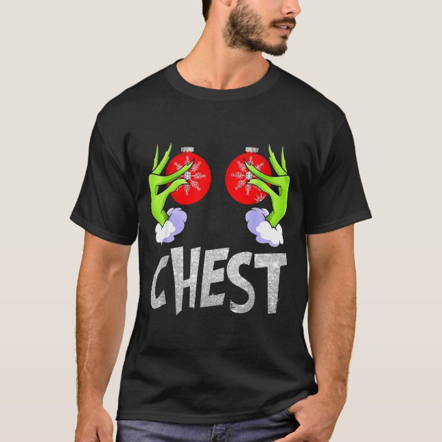 Camiseta Chest Nuts Matching Chestnuts Christmas Snow Coupl (Frente)