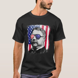 Camiseta Chester A Arthur USA flag shirt 4 de julho