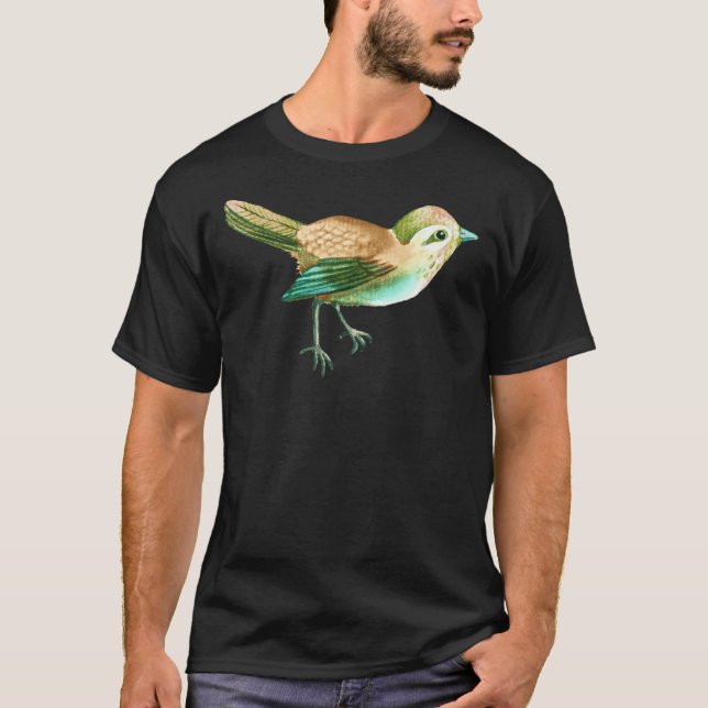 Camiseta Chestnut Songbird Floral Em Sage Green (Frente)