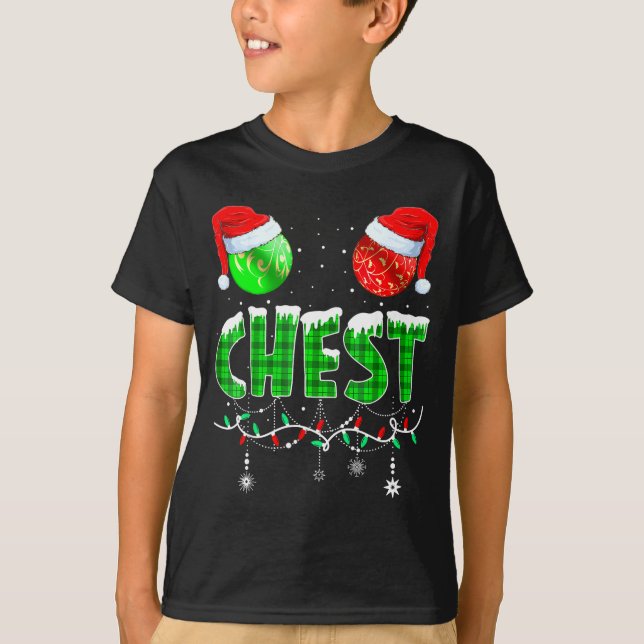 Camiseta Chestnuts Matching Family Funny Chest Nuts Christm (Frente)