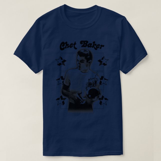 Camiseta Chet Baker Music Fan Design (Frente do Design)