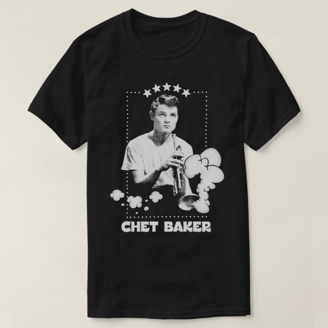 Camiseta Chet Baker Música Jazz Design Original (Frente do Design)