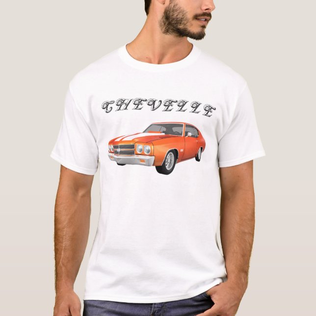 Camiseta Chevelle 1970 SS: Revestimento alaranjado: T-shirt (Frente)